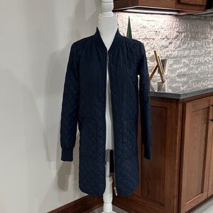 Zella Navy Quilted Women's Puffer Coat